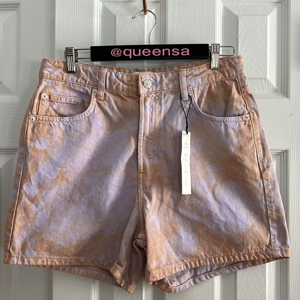 Zara High Waist Shorts Tie Dye Y2K